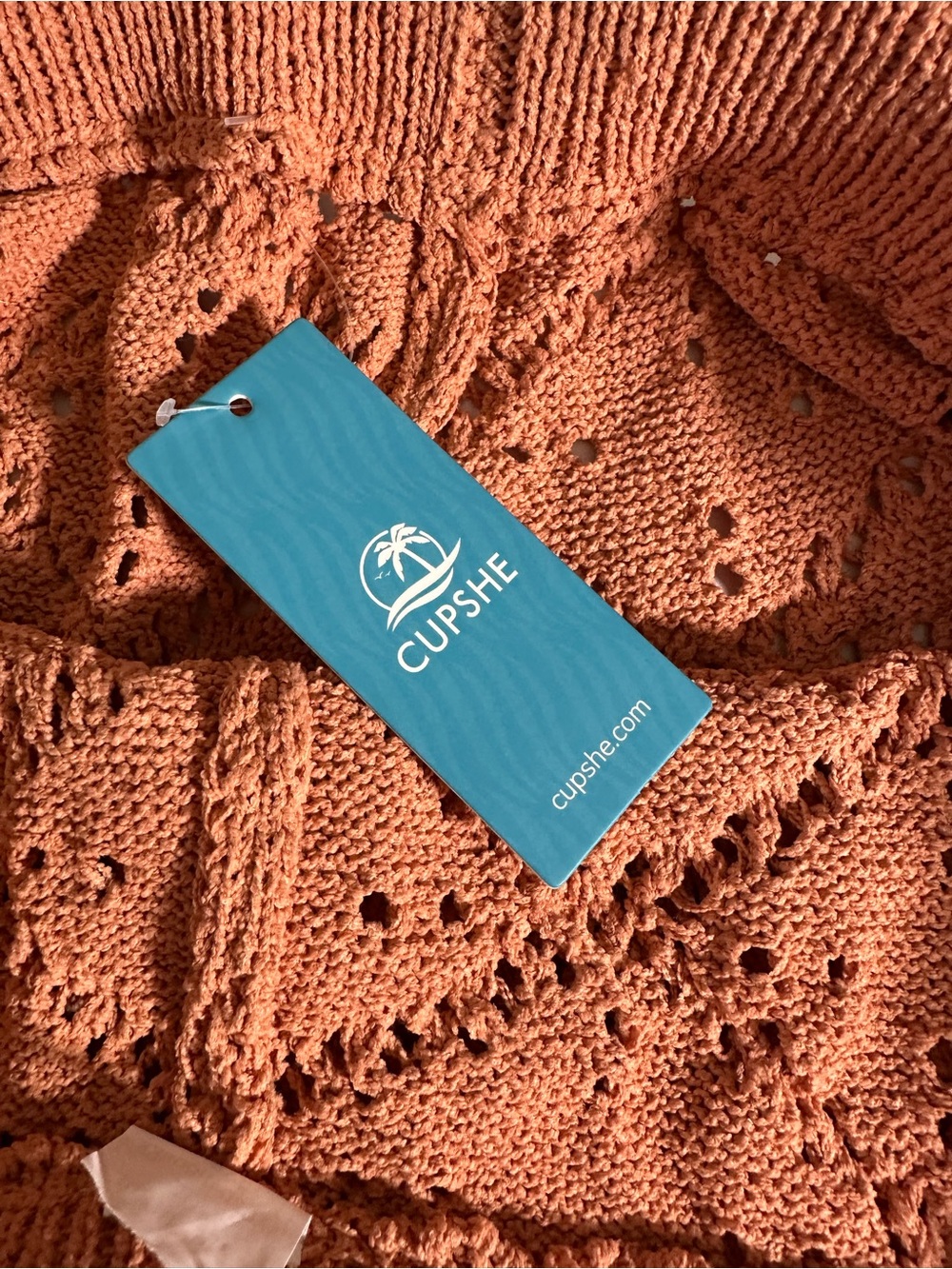 CUPSHE Crochet High-Waist Wide-Leg Pants - Rust Sz XL - Picture 4 of 10
